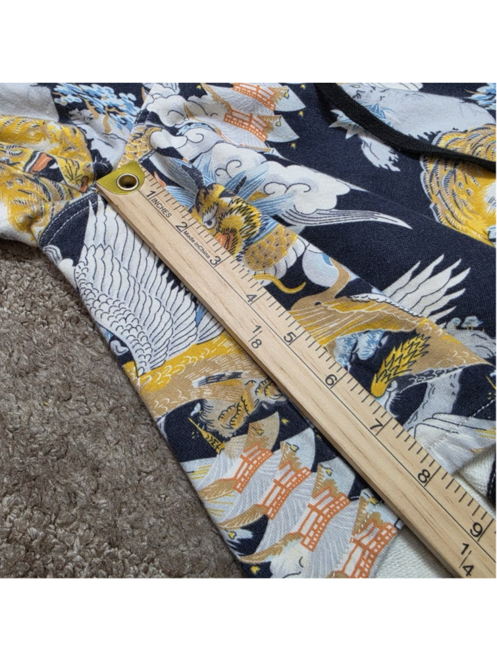Lucky Brand Swim Trunks Mens M Y2K Dragon Tiger Japan Print Board Shorts Vintage - Picture 7 of 8
